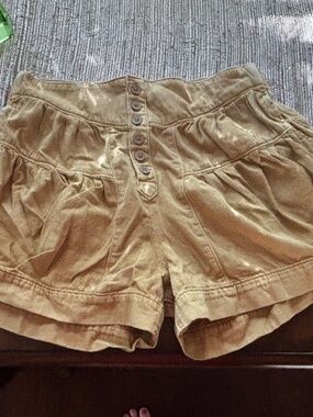 Free People Fleur Denim Shorts khaki medium
